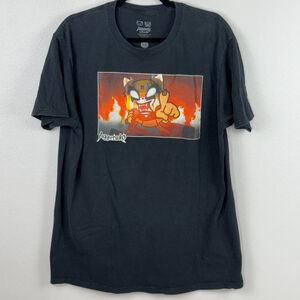 Aggretsuko Sanrio Mens L Black Kawaii Anime Funny Panda Graphic Retsuko T-Shirt